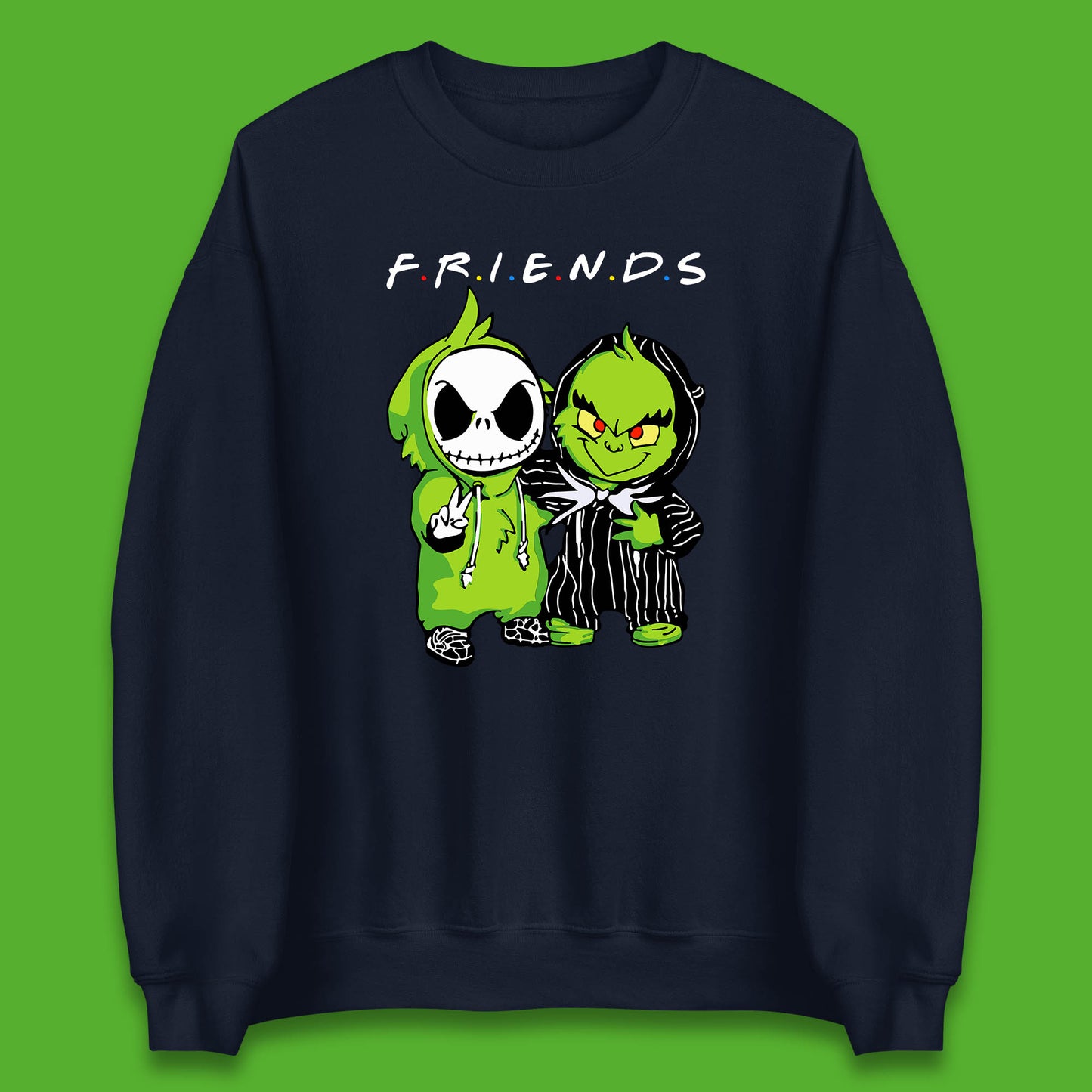 grinch and jack skellington sweatshirt