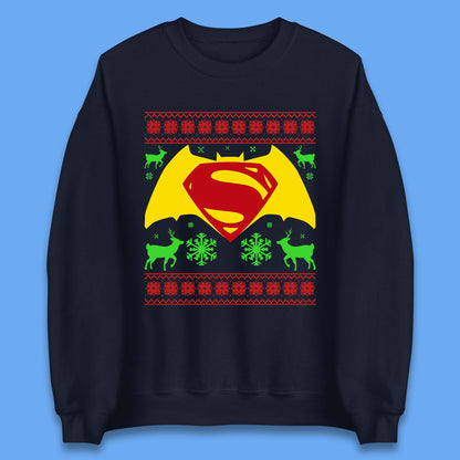 Batman V Superman Christmas Jumper Mens