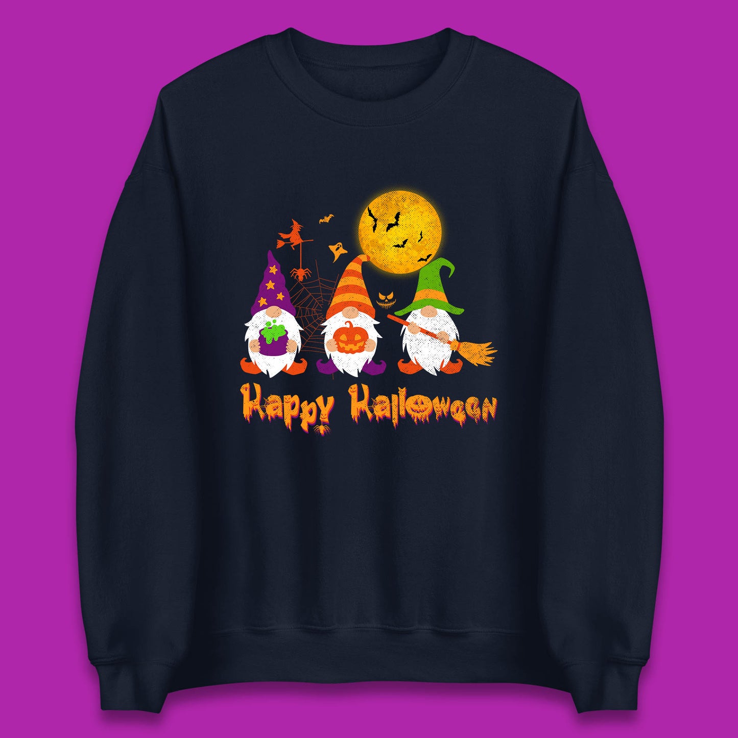 Happy Halloween Gnomies Spooky Witch Gnomes Scary Gnome Lover Unisex Sweatshirt