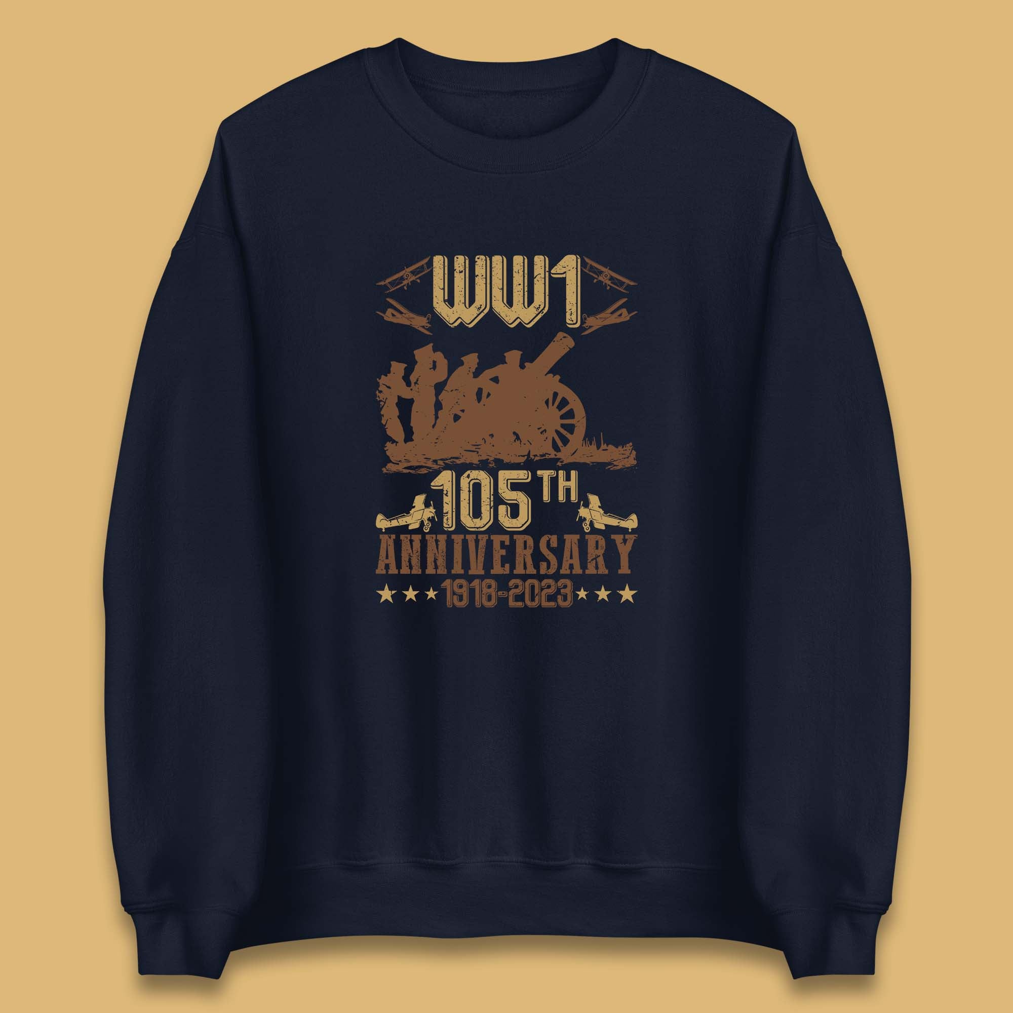 WW1 105th Anniversary 1918-2023 End Of World War I Remembrance Day Unisex Sweatshirt