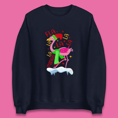 pink flamingo christmas sweatshirt