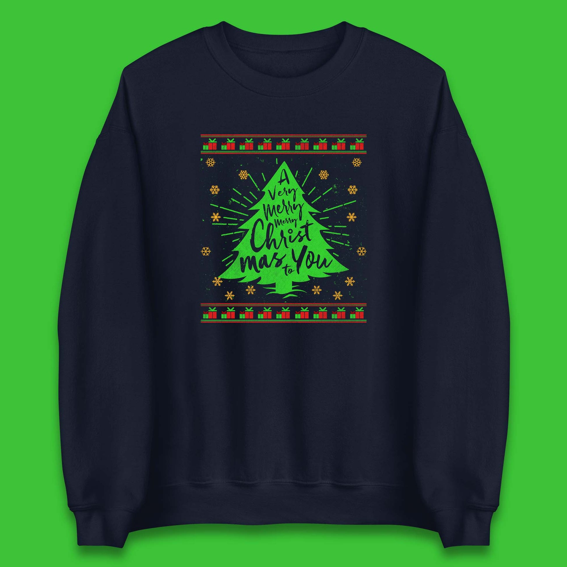 Merry Christmas Jumper Womens