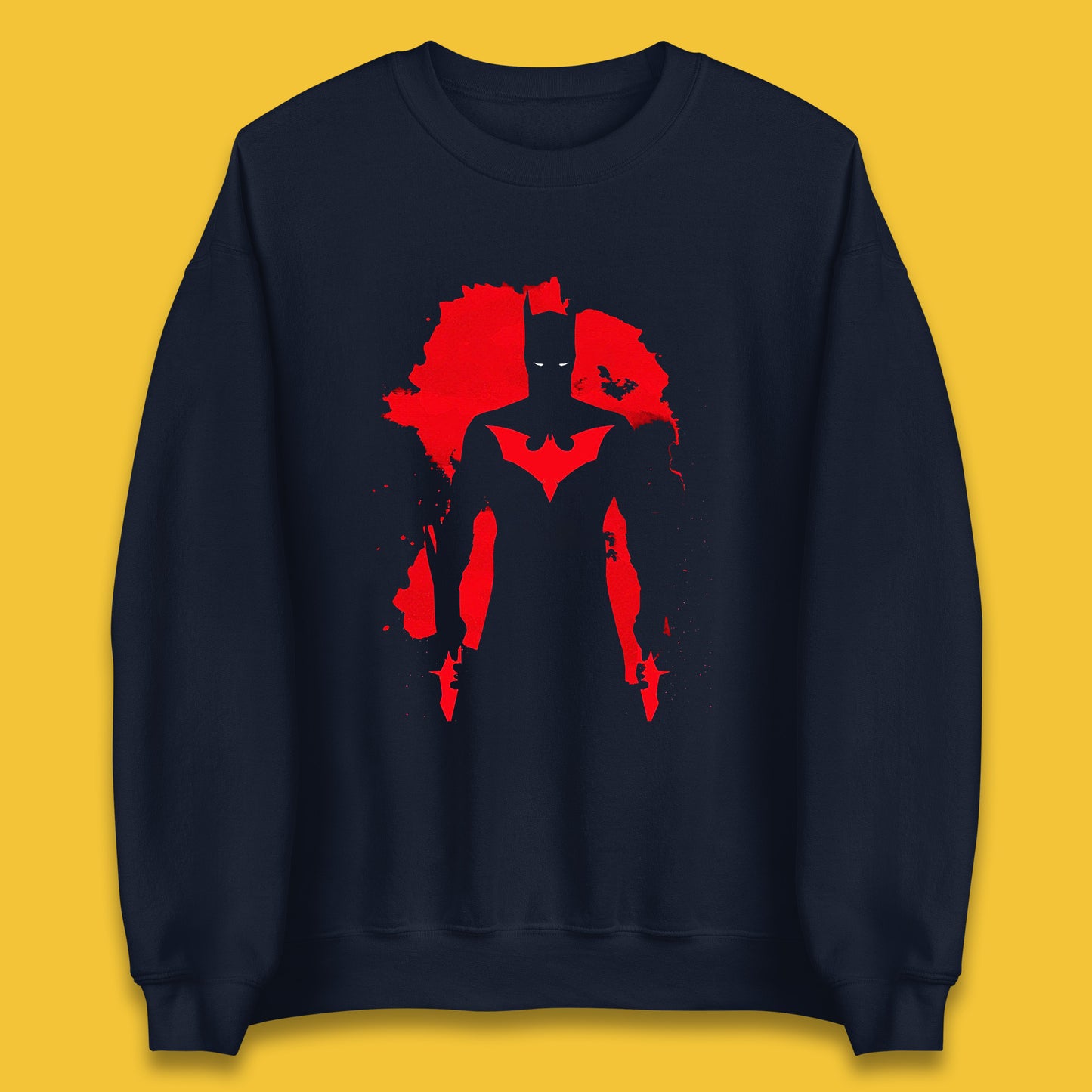 Batman Beyond Rises As A Warrior Of Justice Distressed Portrait Art DC Comics Superhero Unisex Sweatshirt
