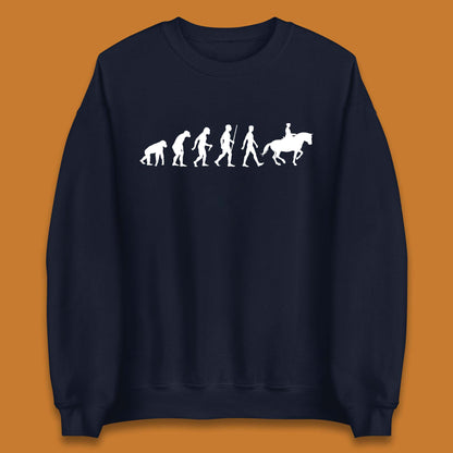 Horse Riding Evolution Equestrian Horse Racing Jockey Unisex Sweatshirt