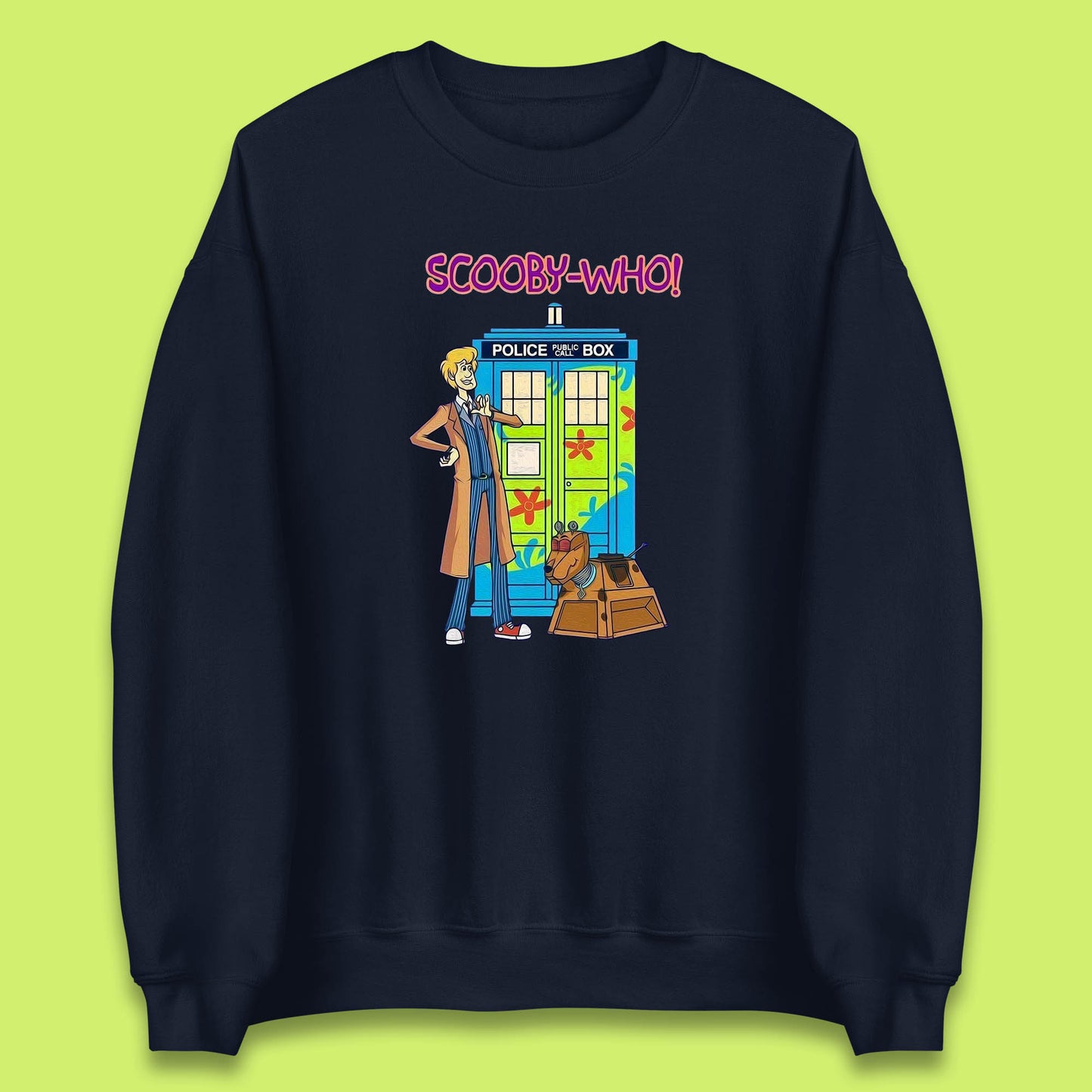 Scooby-Who Police Public Call Box  Scooby-Doo Doctor Who Tardis Police Box Unisex Sweatshirt