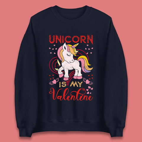 Unicorn Is My Valentine Unisex Sweatshirt