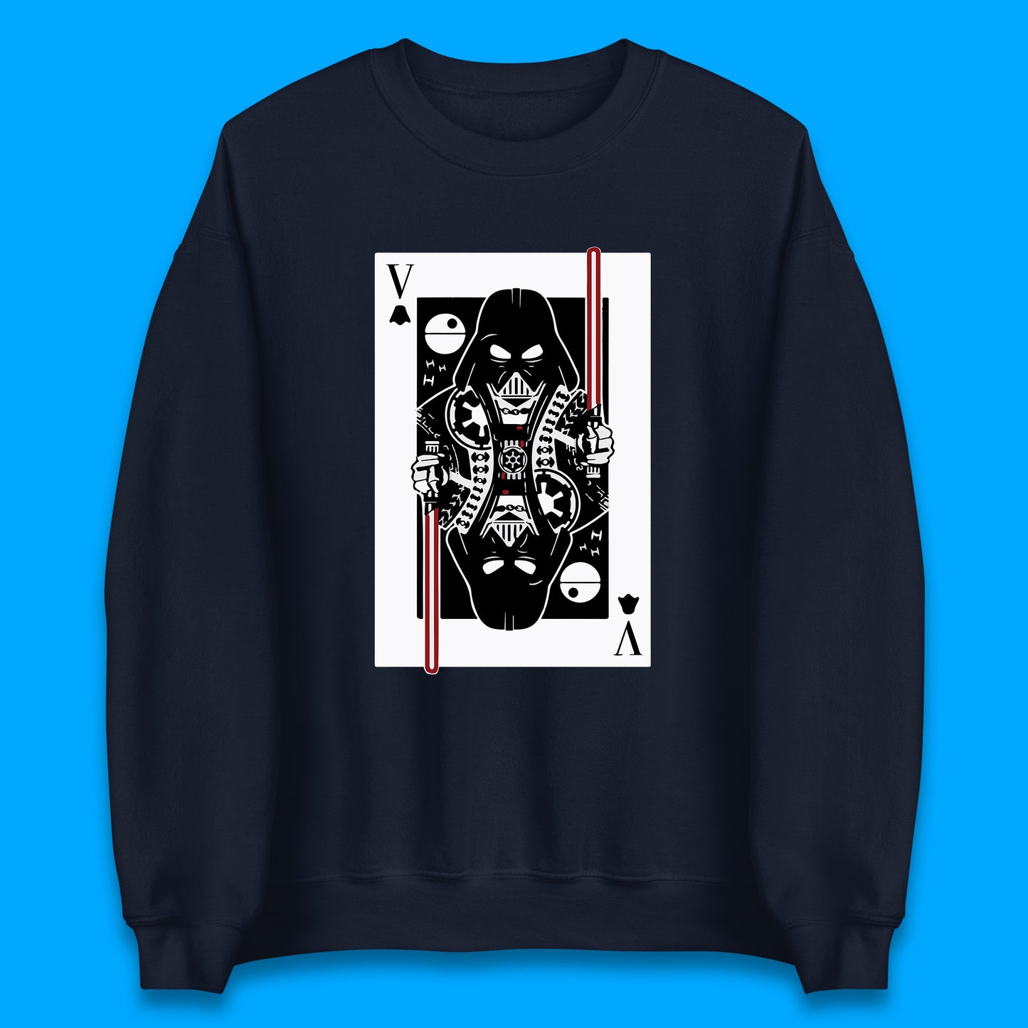 Star Wars Fictional Character Darth Vader Playing Card Vader King Card Sci-fi Action Adventure Movie 46th Anniversary Unisex Sweatshirt