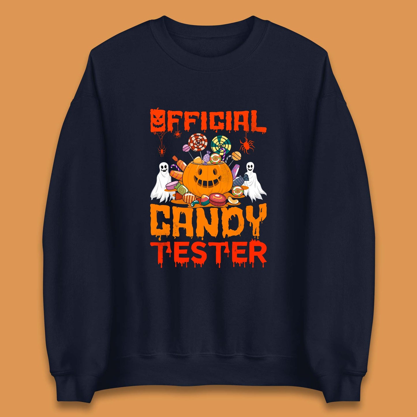 Official Candy Tester Halloween Trick Or Treat Funny Halloween Party Unisex Sweatshirt