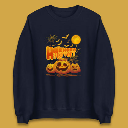Happy Halloween Jack-o-lantern Horror Scary Monster Pumpkins Unisex Sweatshirt