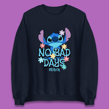 Disney Lilo & Stitch No Bad Days Stitch Cartoon Character Ohana Stitch Lover Unisex Sweatshirt