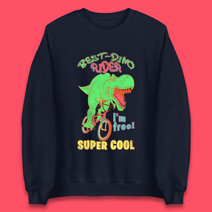 Dinosaur Riding Bicycle Unisex Sweatshirt
