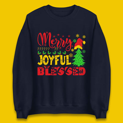 Merry Joyful Blessed Christmas Unisex Sweatshirt