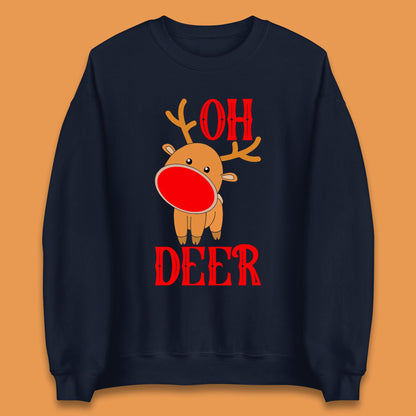 reindeer oh deer christmas rudolph sweatshirt