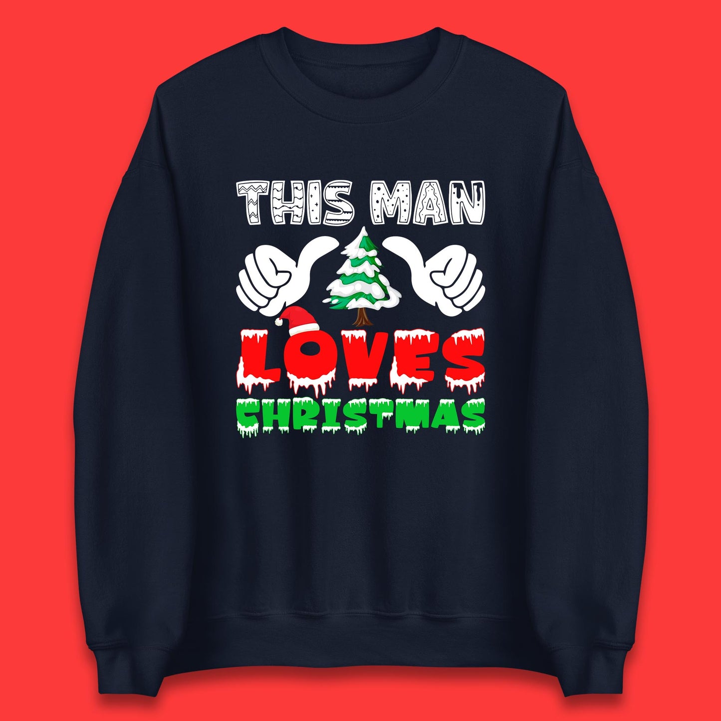 this man loves christmas sweatshirt