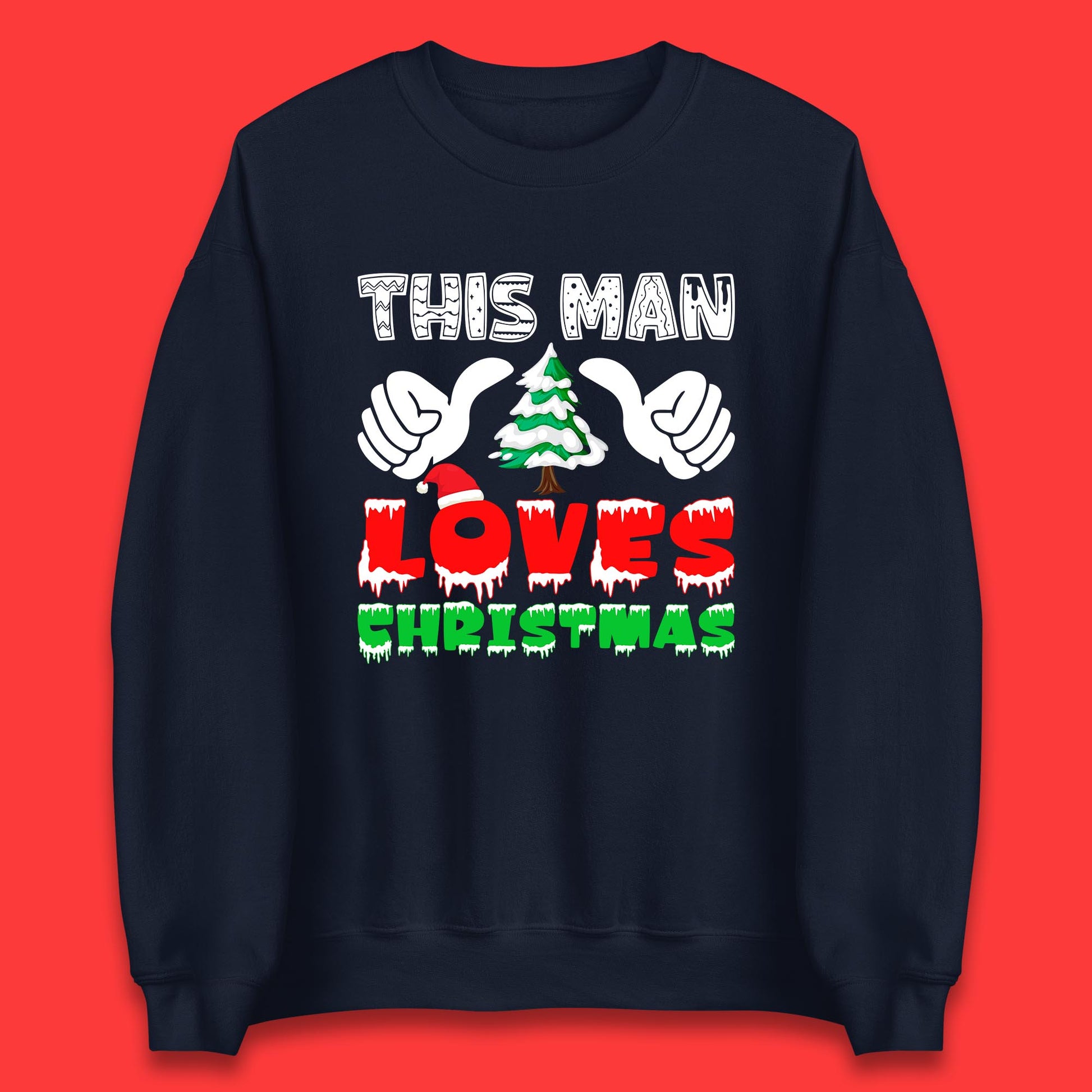 this man loves christmas sweatshirt