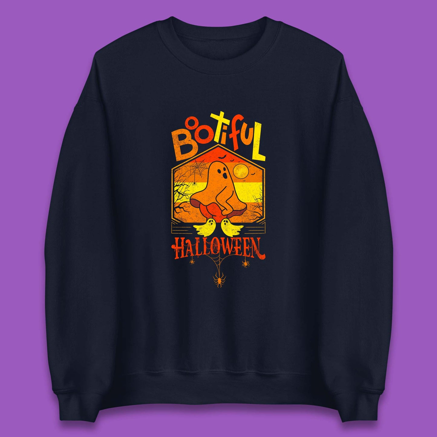 Bootiful Halloween Funny Ghost Big Butt Thick Halloween Ghost Booty Funny Humor Offensive Unisex Sweatshirt