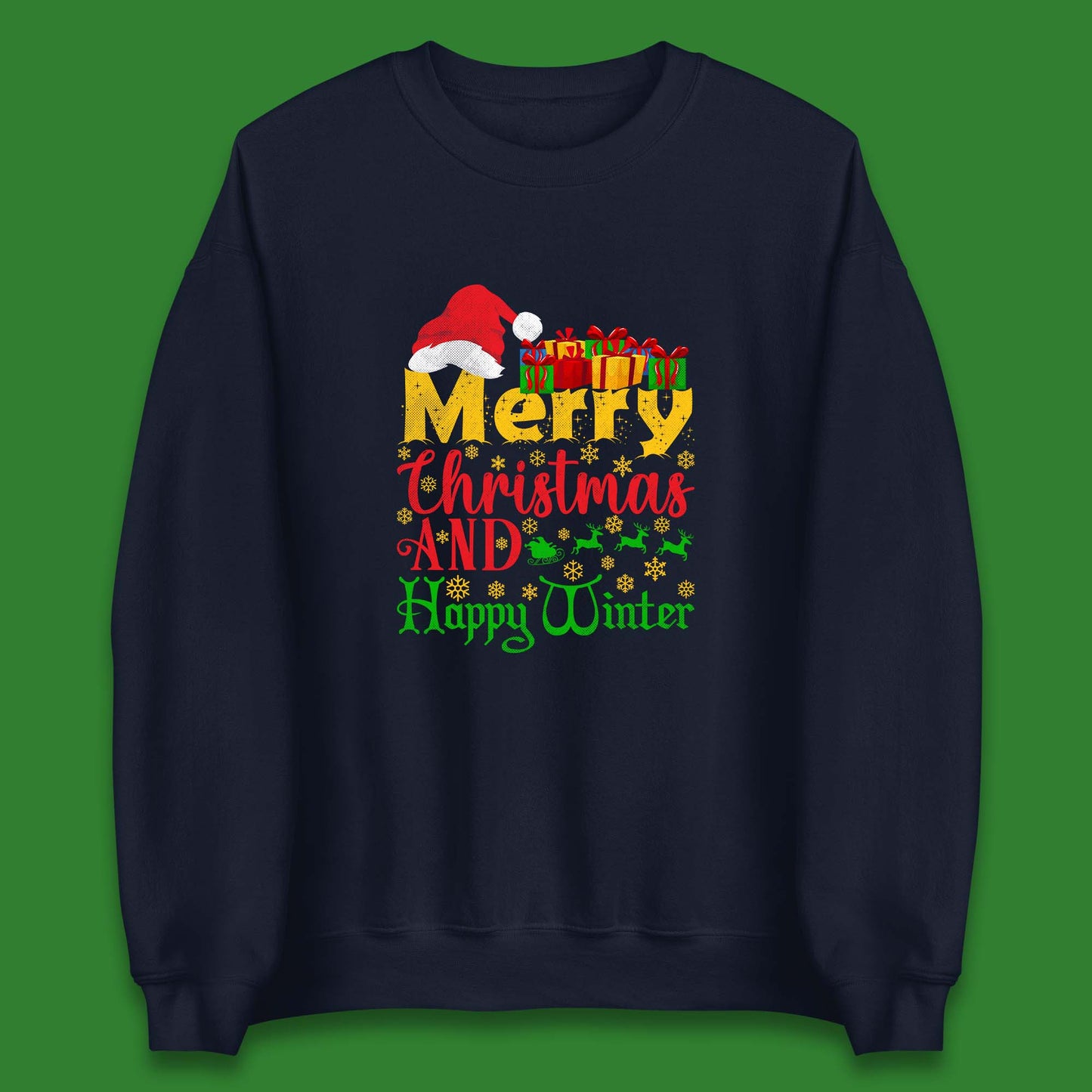 merry christmas and happy winter sweatshirt