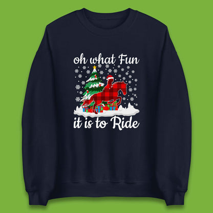 horse riding christmas sweatshirt