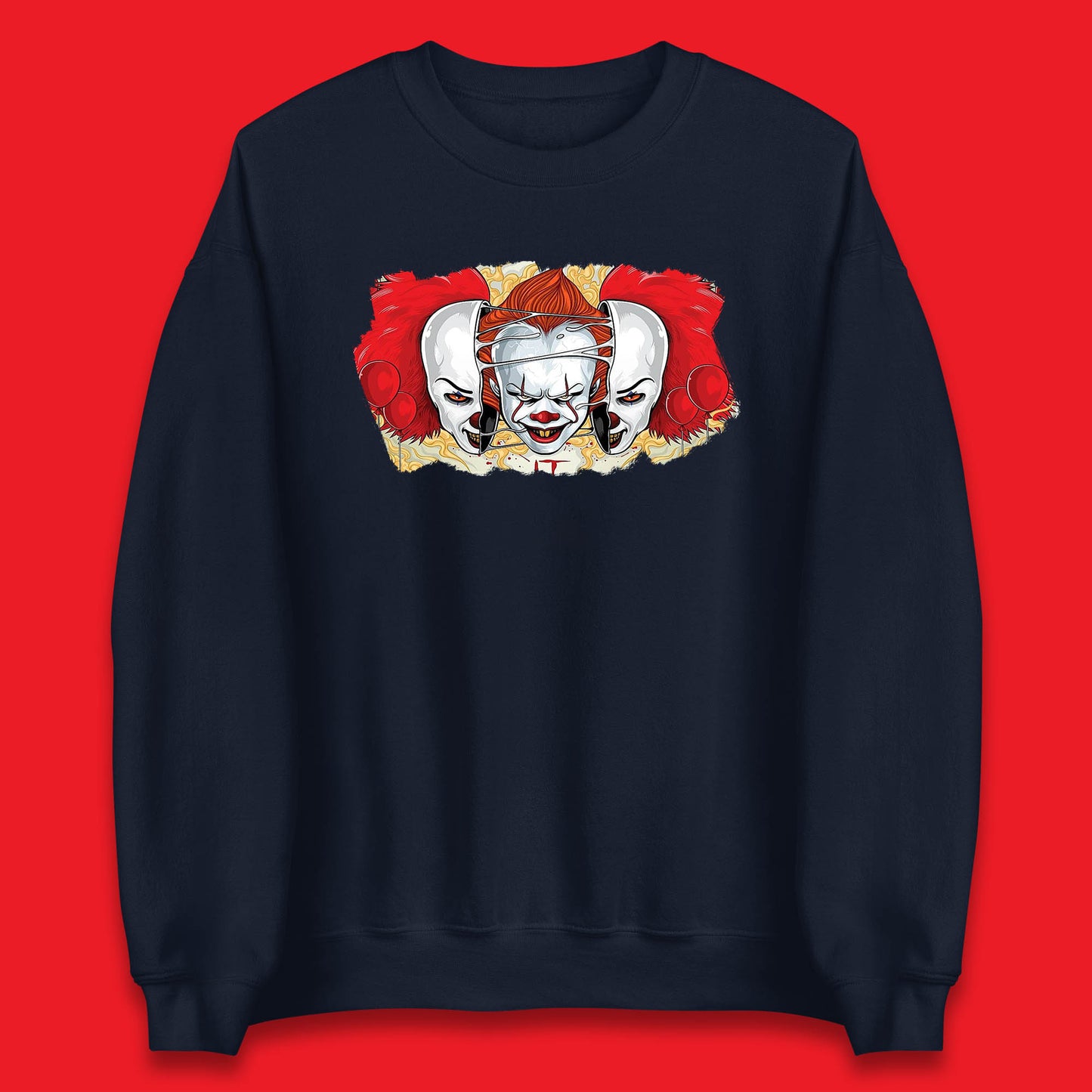 IT Pennywise Clown Halloween Horror Movie Character Evil Clown Costume Serial Killer Unisex Sweatshirt