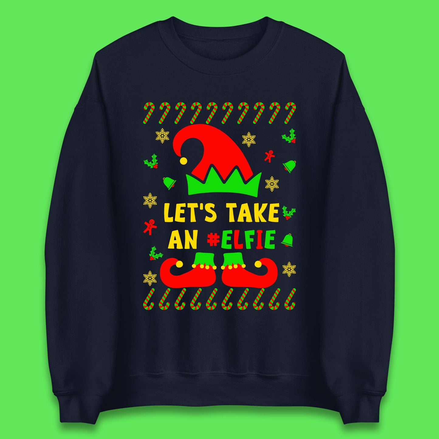 Let's Take An Elfie Christmas Unisex Sweatshirt