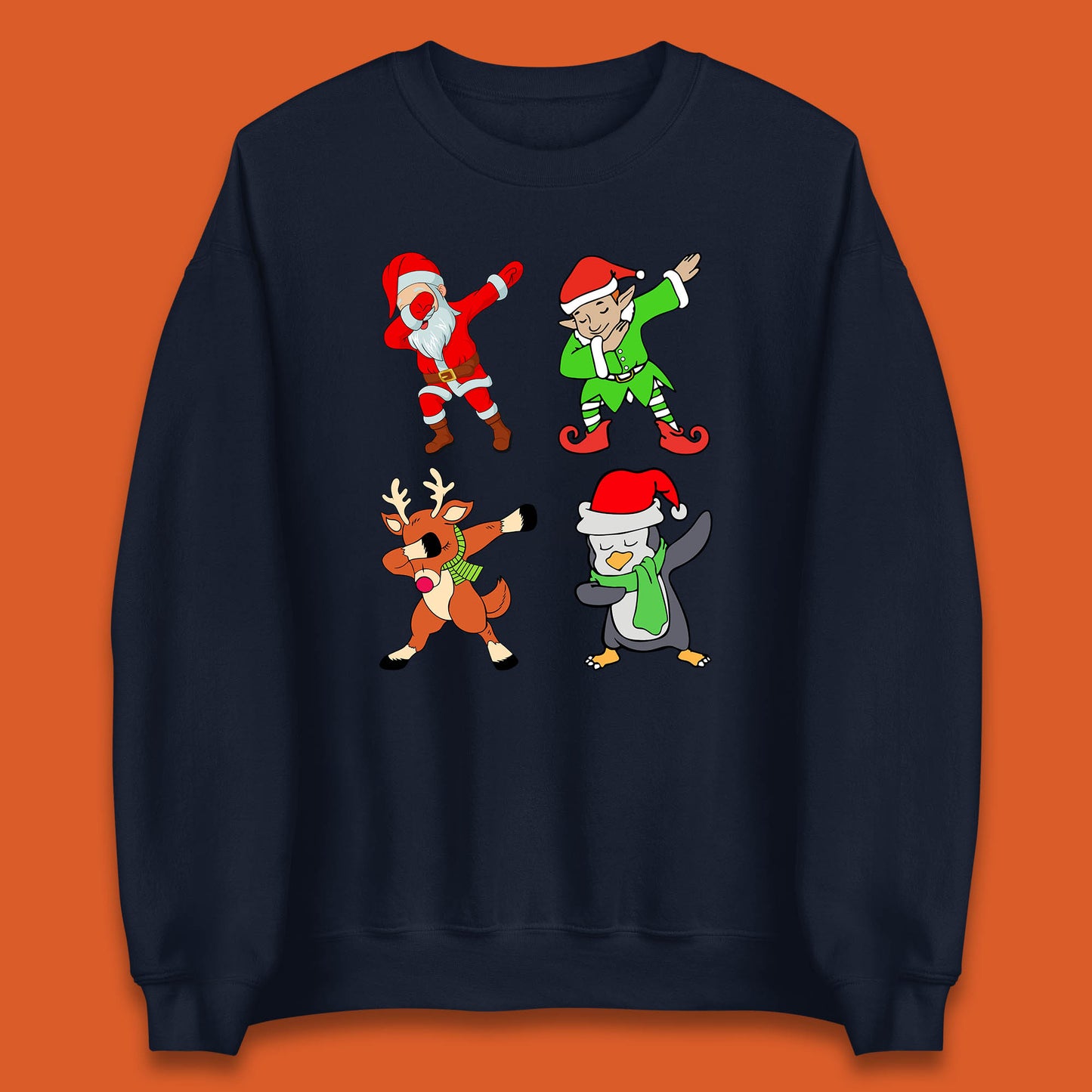 santa claus & friends dabbing sweatshirt