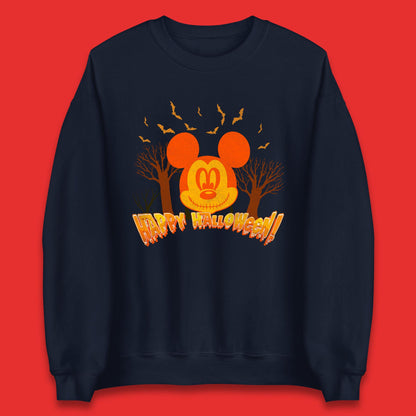 Happy Halloween Mickey Mouse Horror Scary Spooky Jack Face Halloween Disney Trip Unisex Sweatshirt