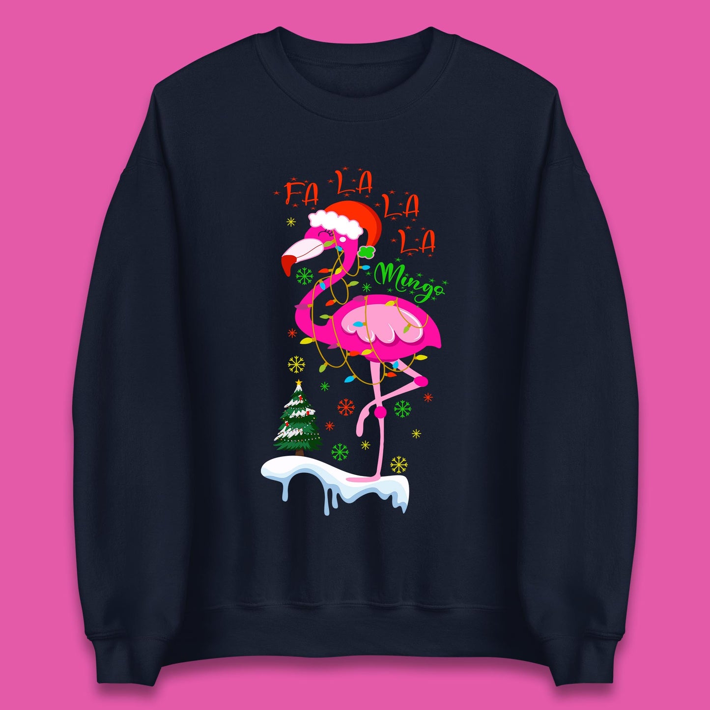 flamingo christmas sweatshirt