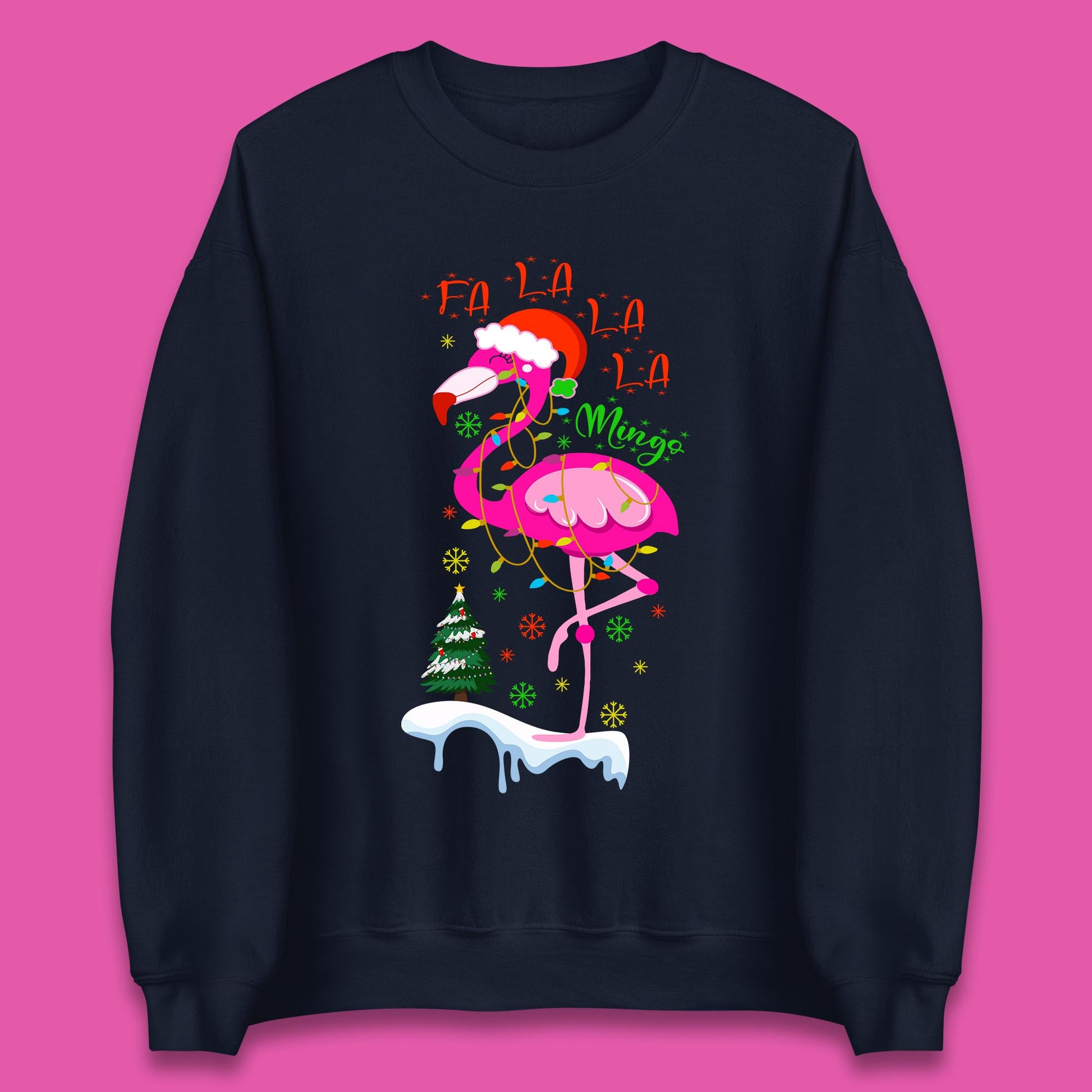 flamingo christmas sweatshirt