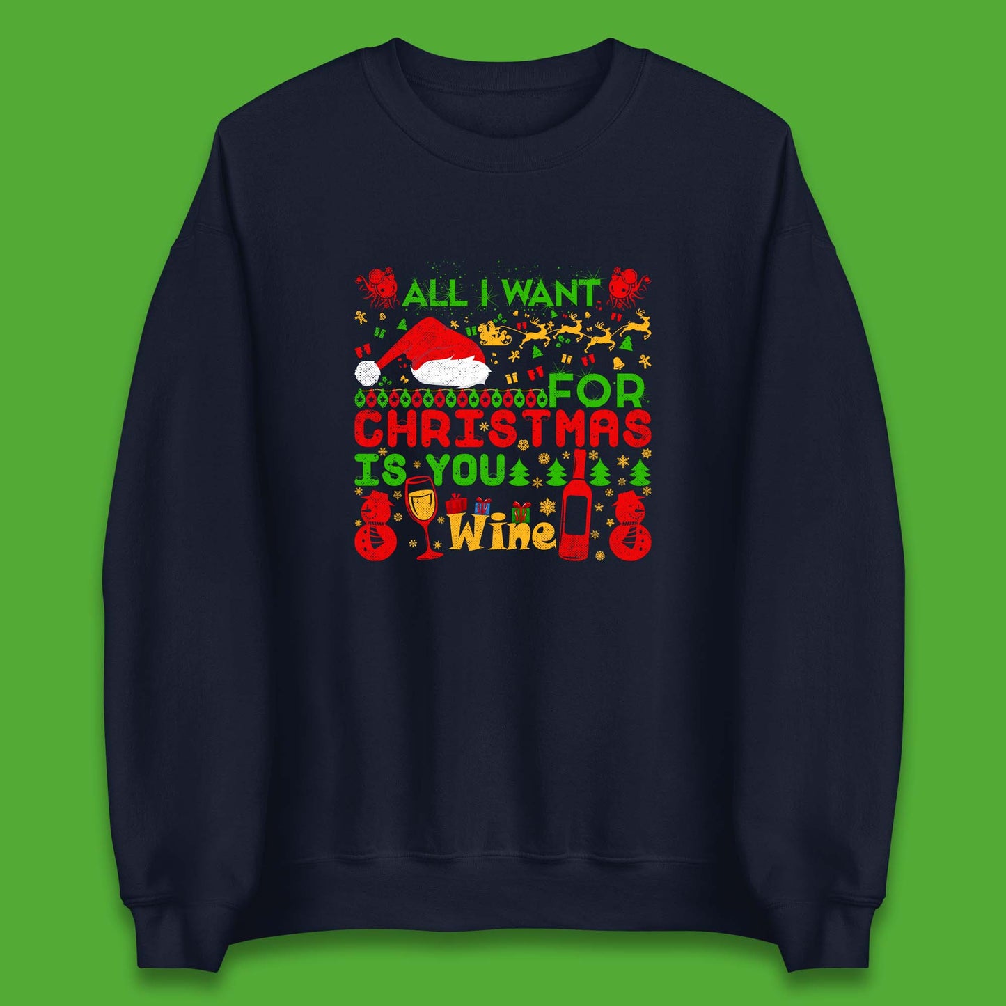 christmas wine sweatshirt