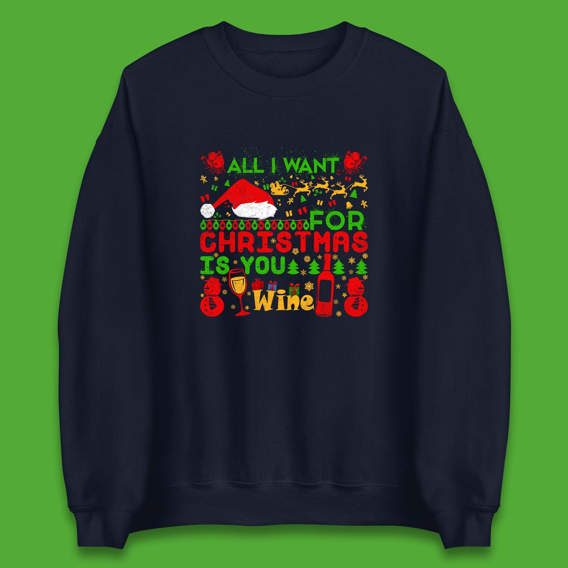 christmas wine sweatshirt