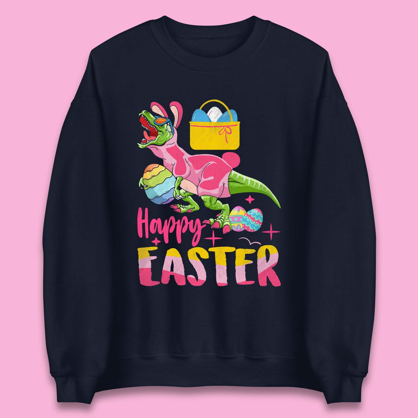 Happy Dinosaur Easter Unisex Sweatshirt