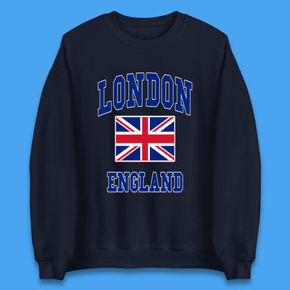 London England Flag Great Britain United Kingdom Uk Union Jack Souvenir British Flag Unisex Sweatshirt