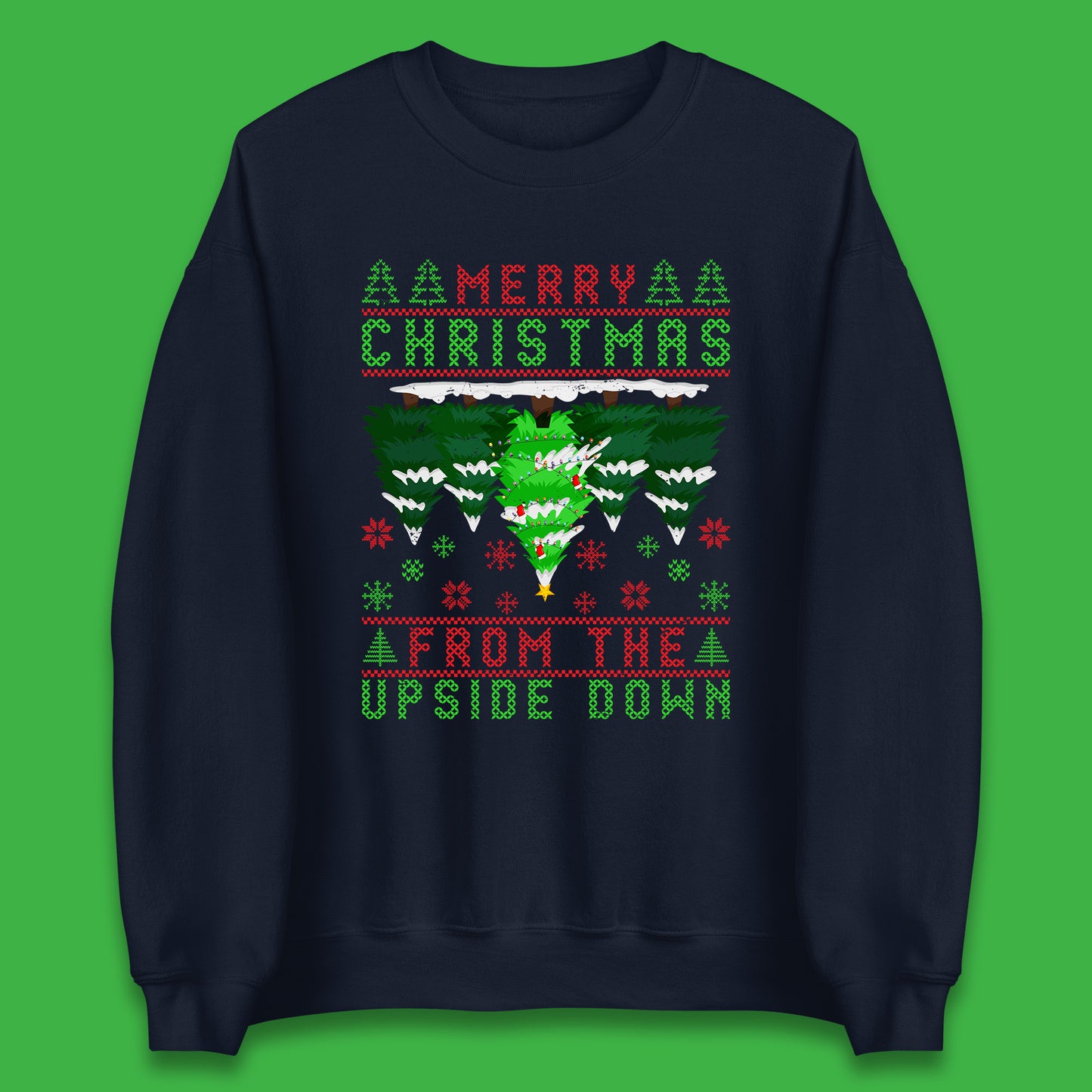 merry christmas from the upside down tree sweatshirt