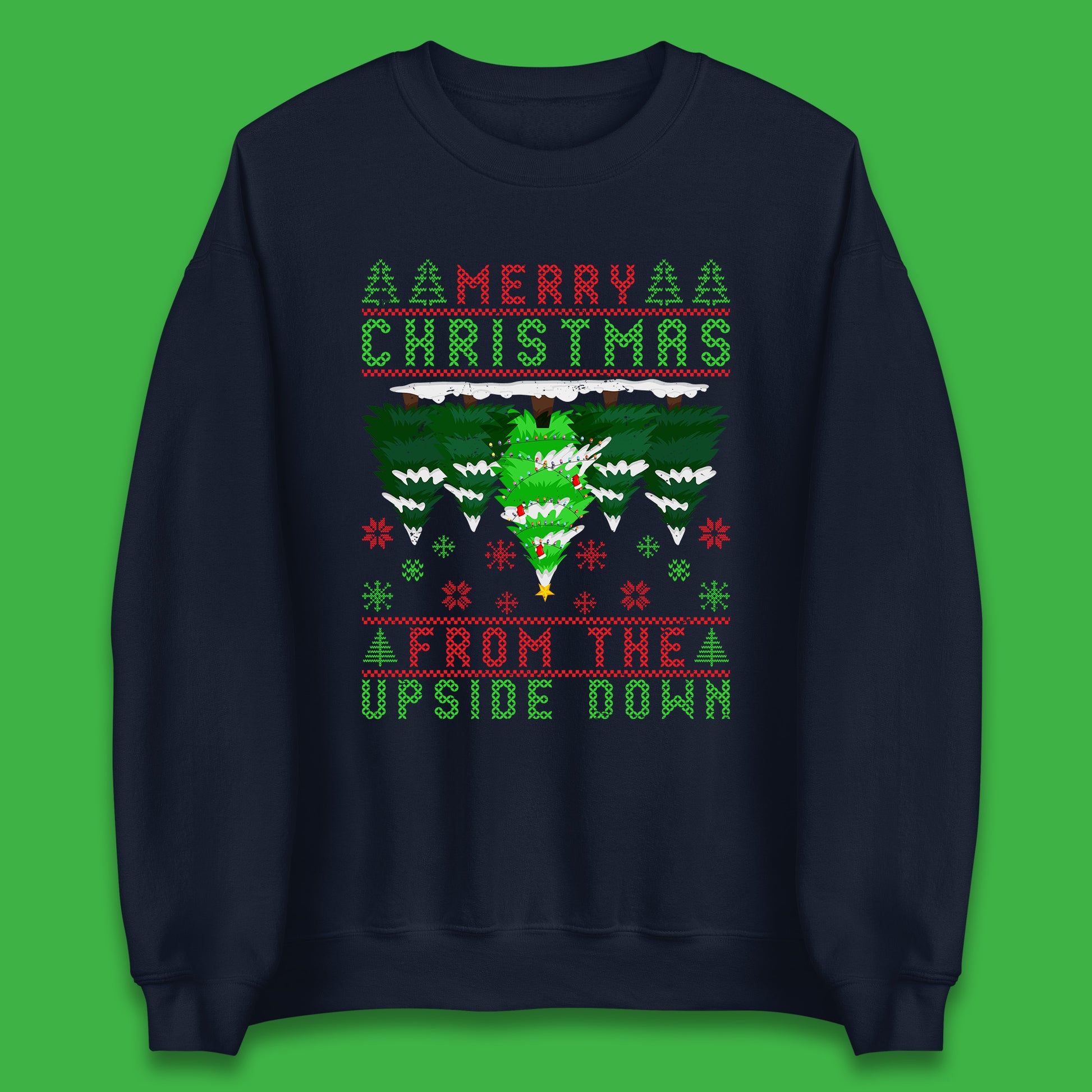 merry christmas from the upside down tree sweatshirt