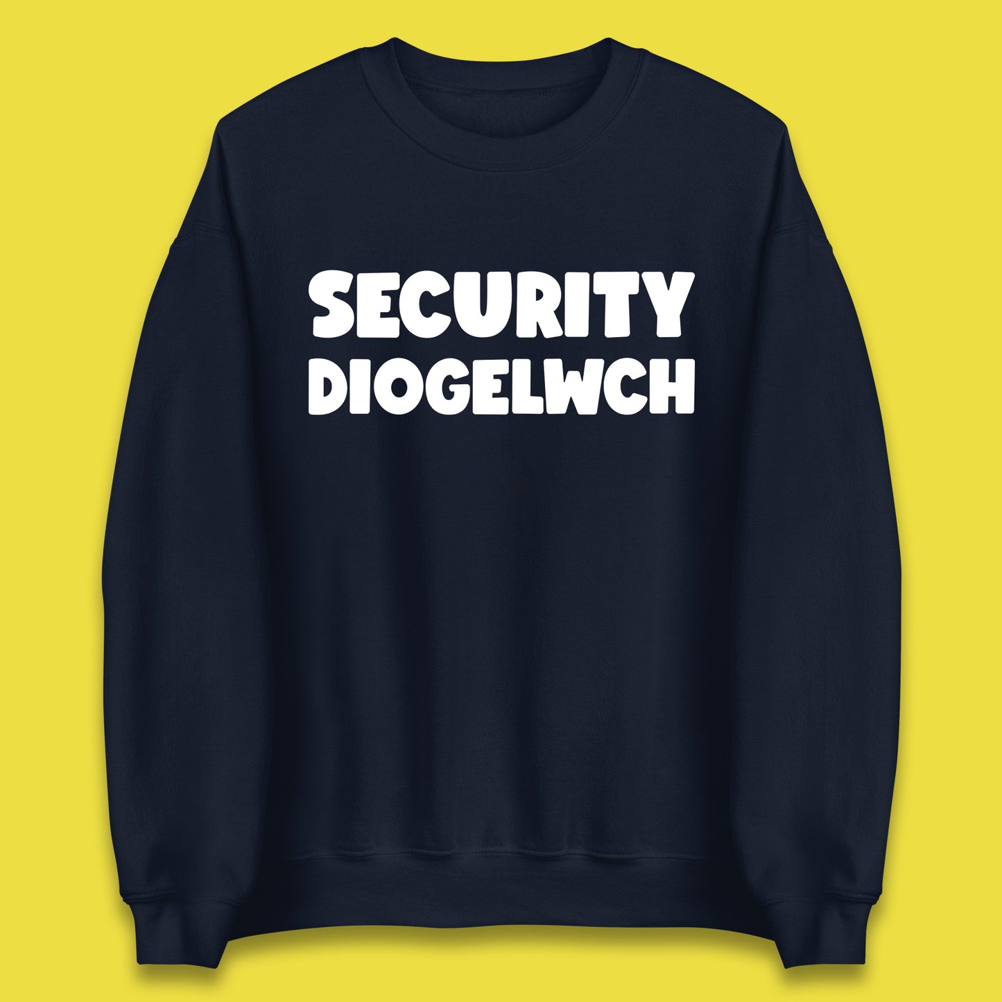 Security Diogelwch Security Services Diogelwch Cymru Workwear Guard Doorman Bodyguard Unisex Sweatshirt