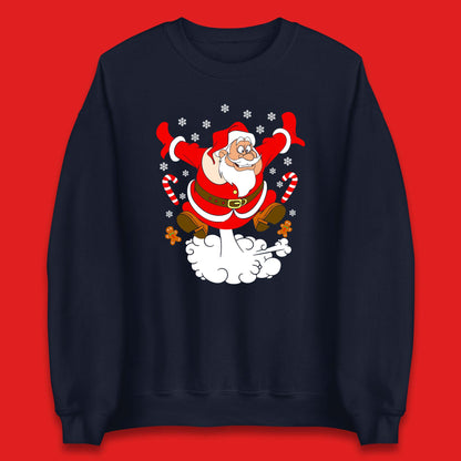 farting santa claus christmas sweatshirt