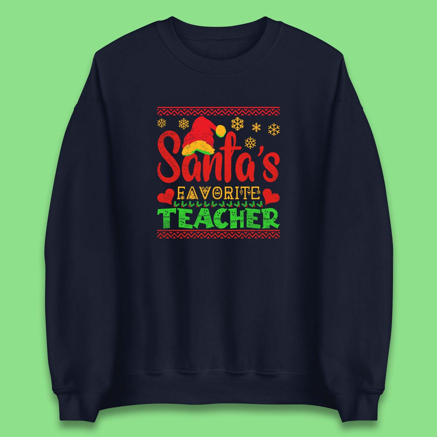 christmas santas favorite teacher sweatshirt