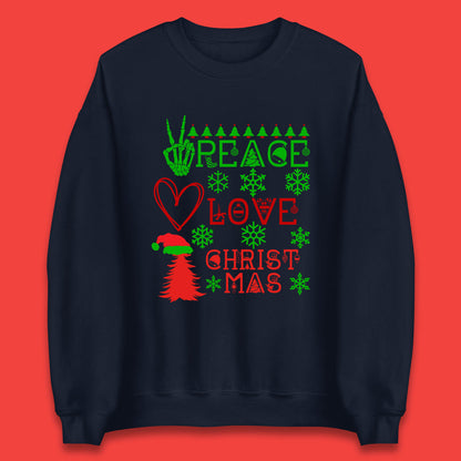 peace love christmas sweater