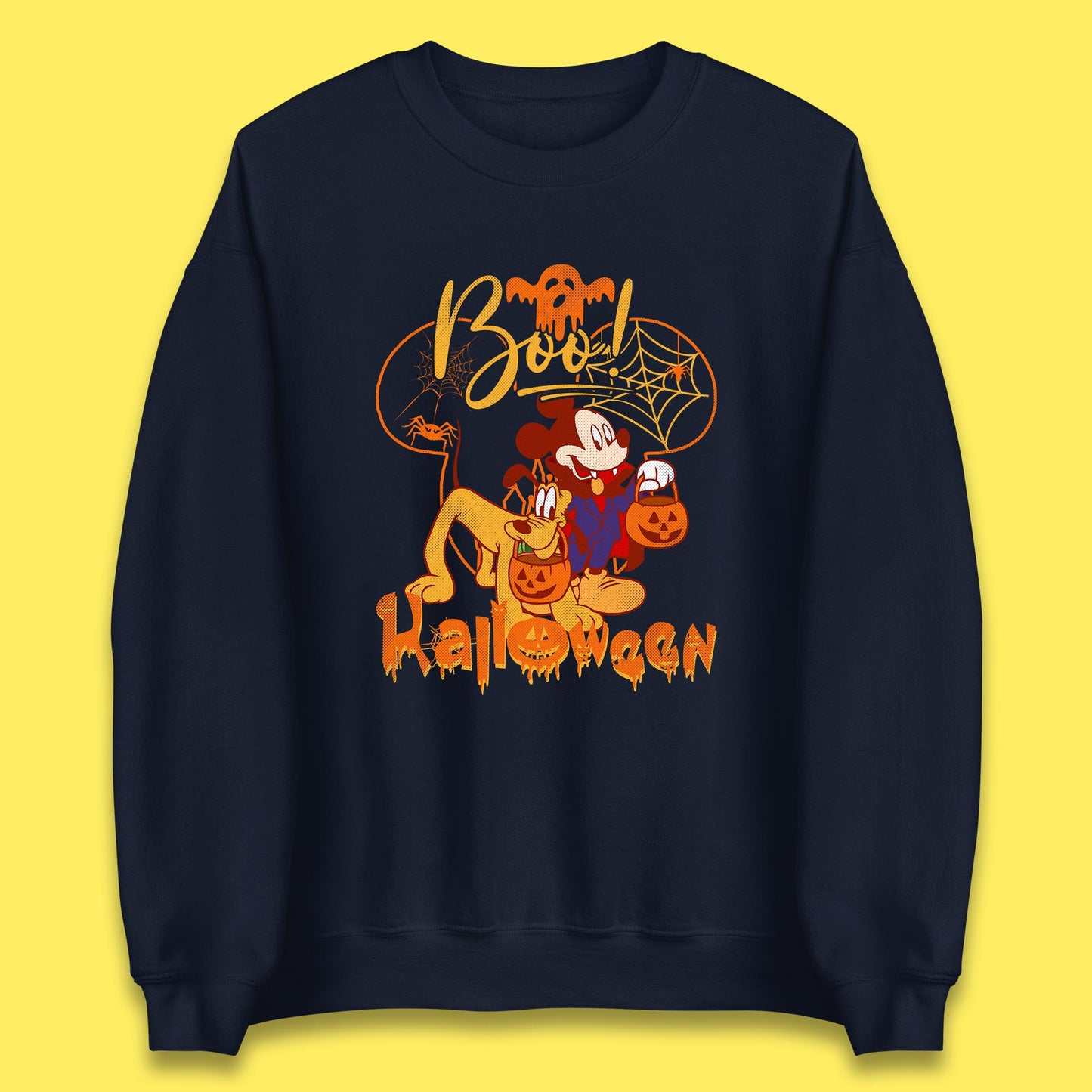 Boo Halloween Mickey Mouse And Pluto Friends Disney Halloween Disneyland Trip Unisex Sweatshirt