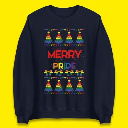 Merry Pride Christmas Trees Unisex Sweatshirt