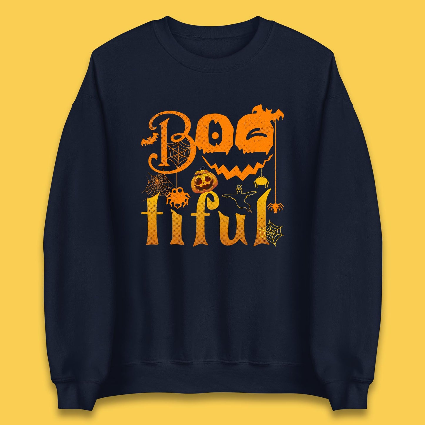 Bootiful Halloween Ghost Funny Boo Ghost Scary Spooky Season Unisex Sweatshirt