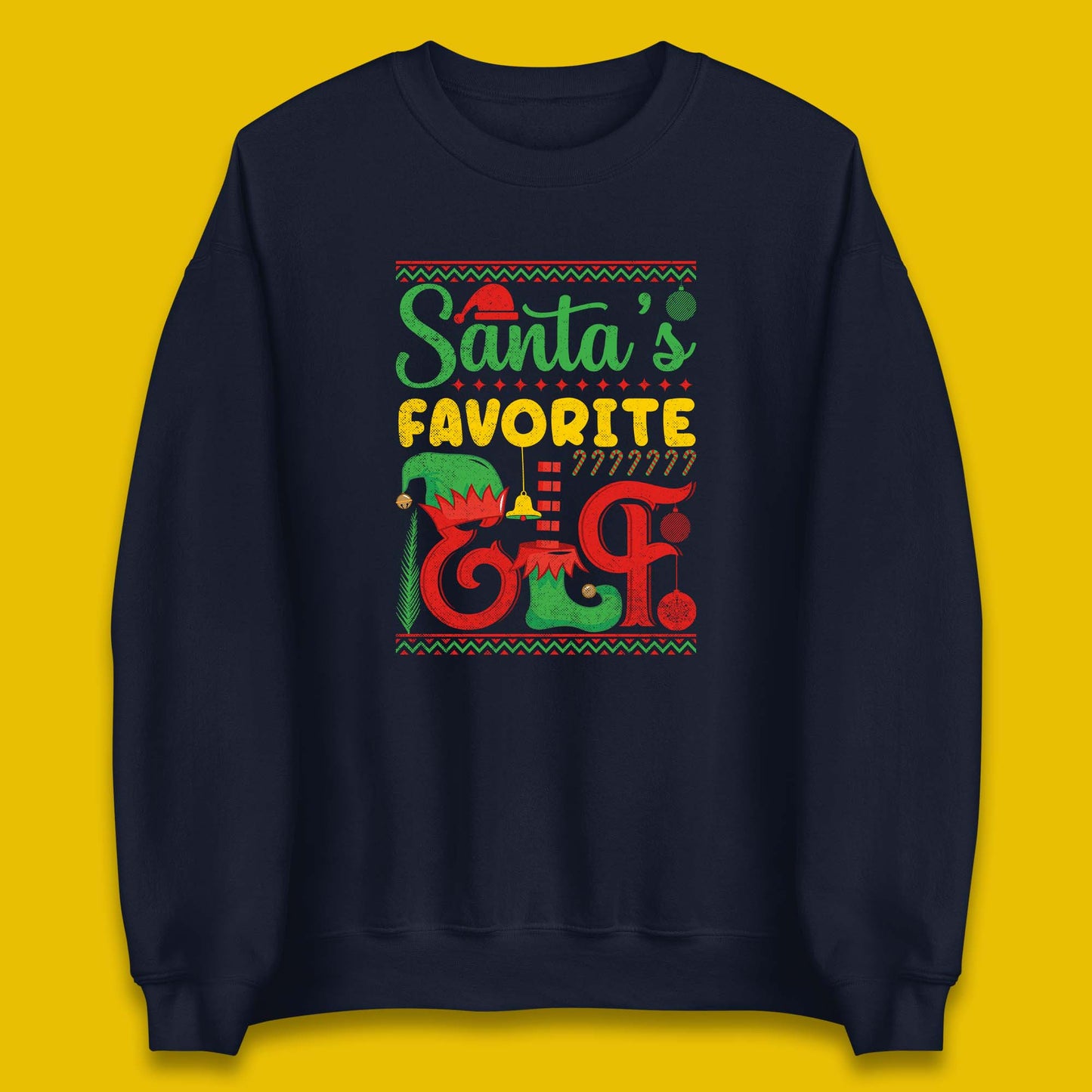 christmas santas favorite elf costume sweatshirt