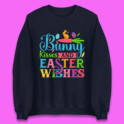 Bunny Kisses And Easter Wishes Unisex Sweatshirt