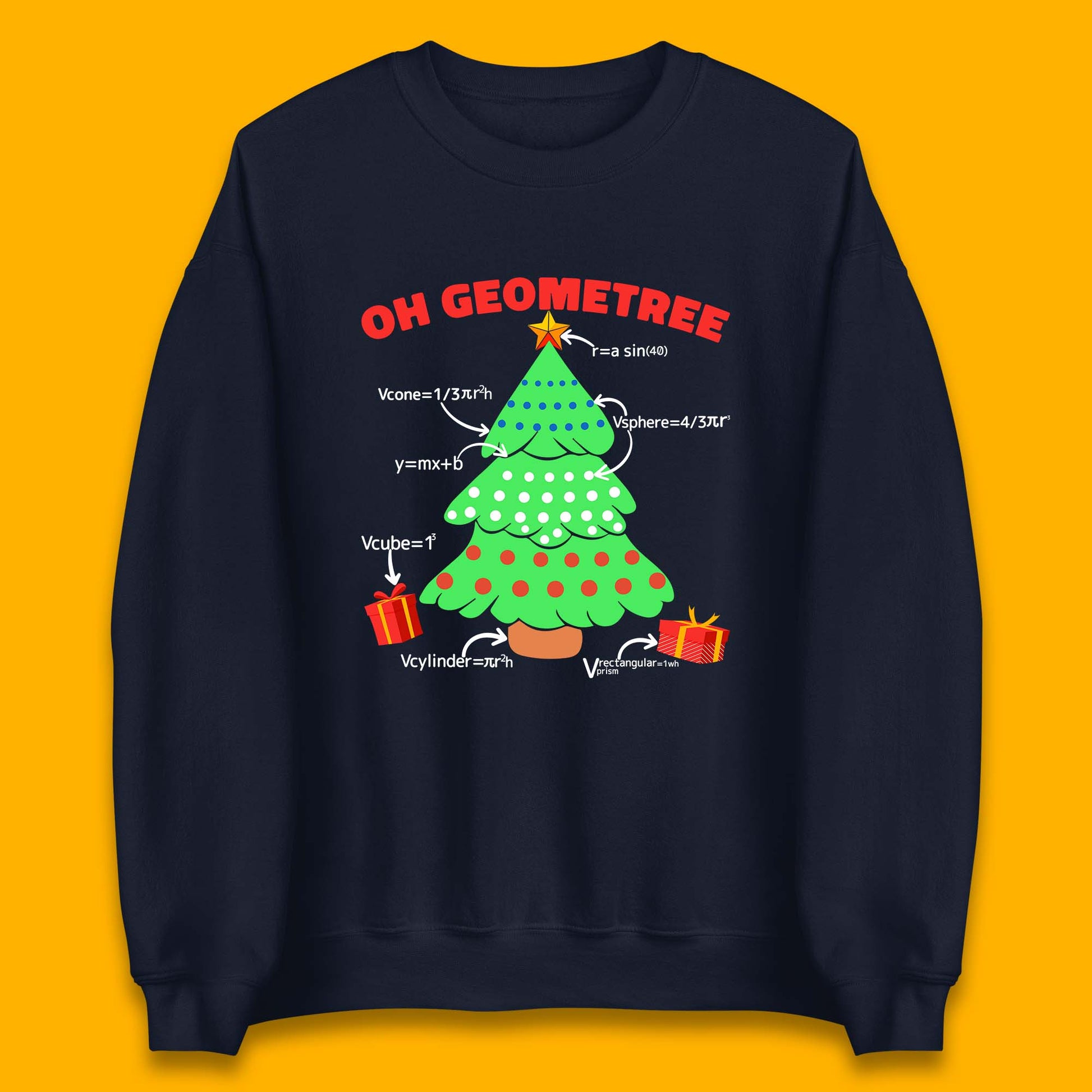 oh geometree christmas tree math geometry sweatshirt