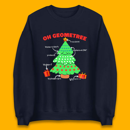 oh geometree christmas tree math geometry sweatshirt
