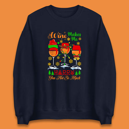 wine glasses christmas sweatshirt