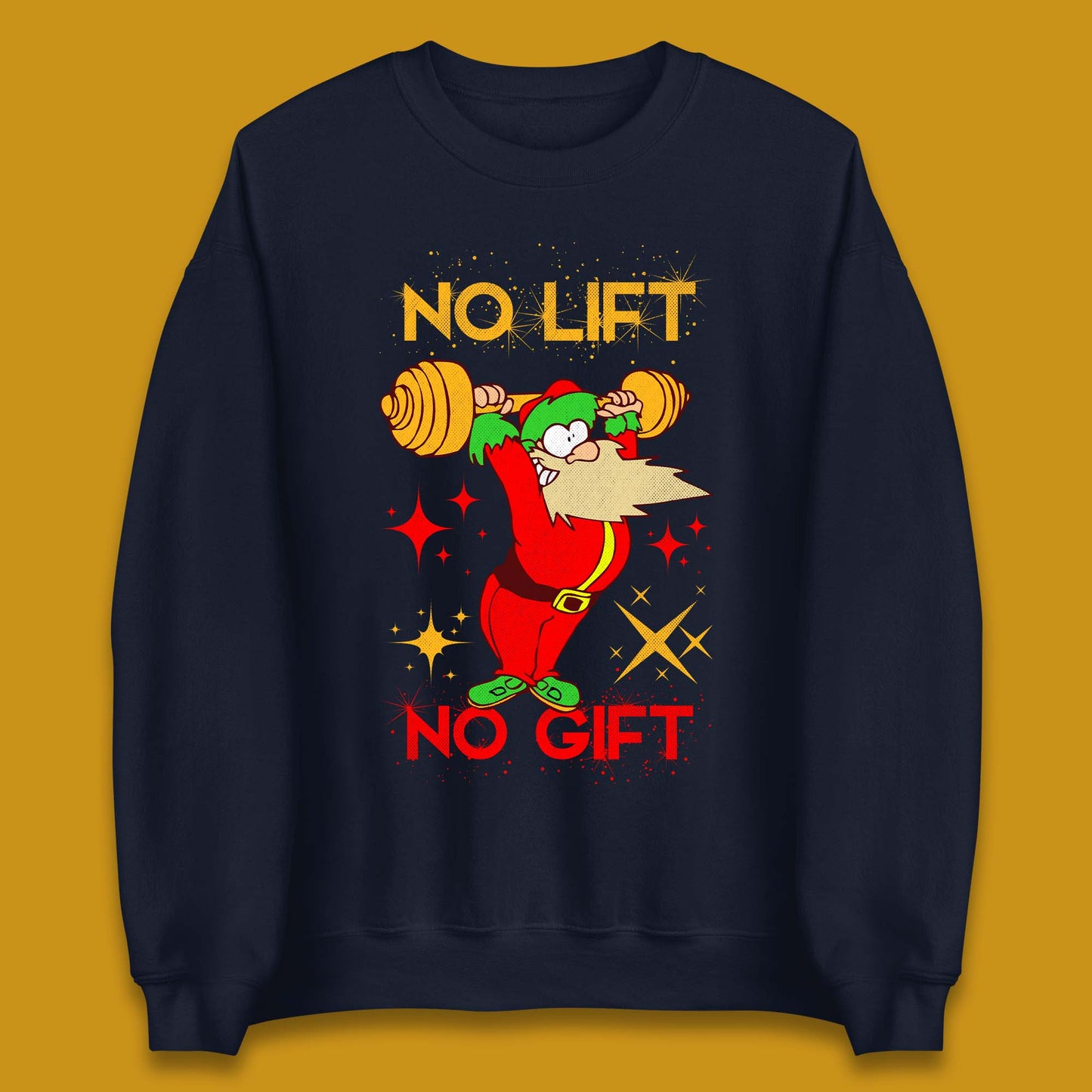 santa workout christmas sweatshirt