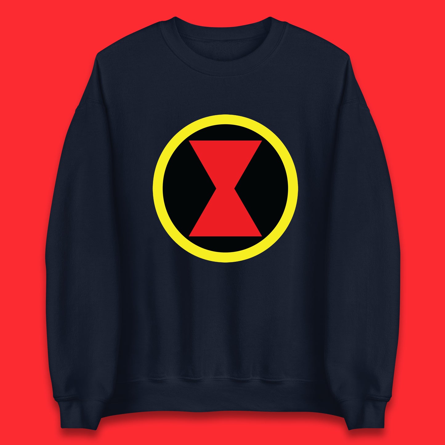 Black Widow Diy Black Symbol Logo Marvel Avengers Superhero Marvel Comics Gift for Marvel Fan Unisex Sweatshirt