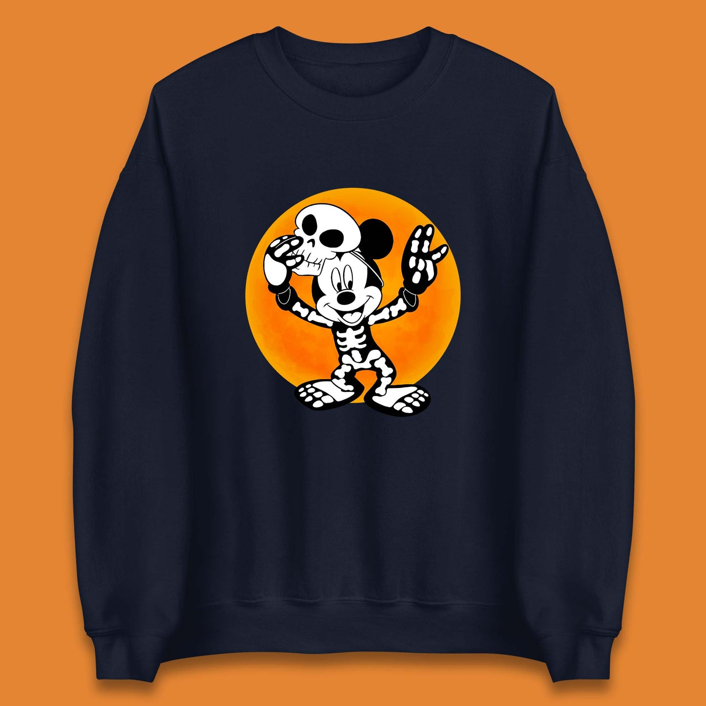 Disney Halloween Mickey Mouse Skelton Costume Disney World Horror Scary Disneyland Trip Unisex Sweatshirt