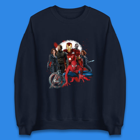 Avengers Age Of Ultron Iron Man Captain America Black Widow Ant Man Spiderman The Avengers Superheroes Marvel Comics Unisex Sweatshirt